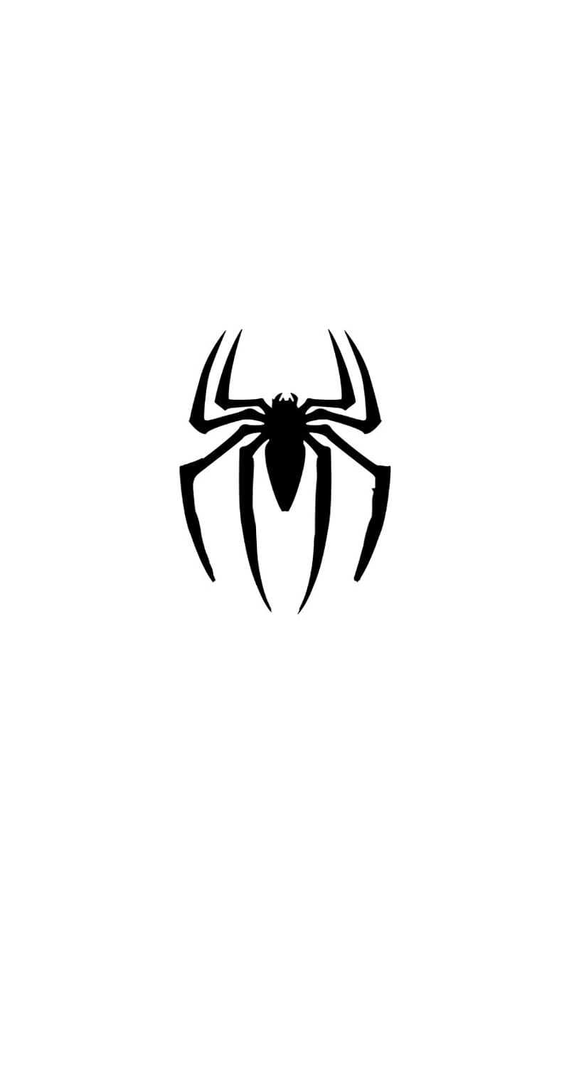 Spiderman BlackWhite, logo, HD phone wallpaper