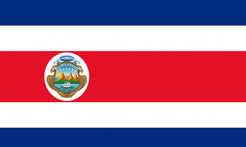 flag of costa rica, emblem, rica, costa, flag, HD wallpaper
