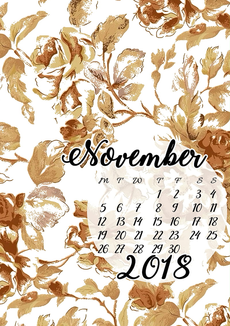 November, autumn, leaves, calendar, month, love, flowers, colors,  realistic, HD phone wallpaper | Peakpx