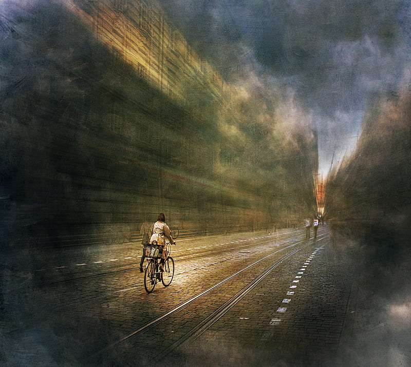 cyclist, HD wallpaper