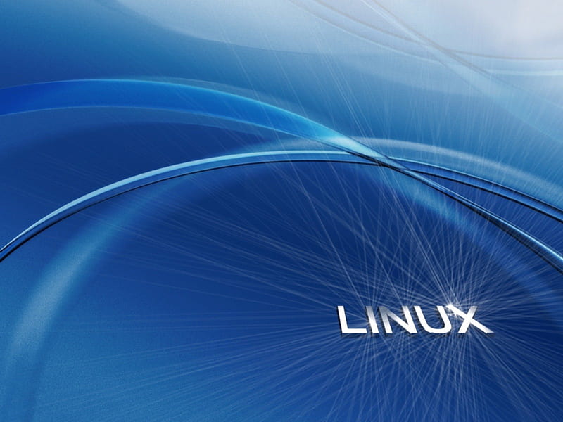 Linux Evalution, lines, linux, arches, blue, HD wallpaper