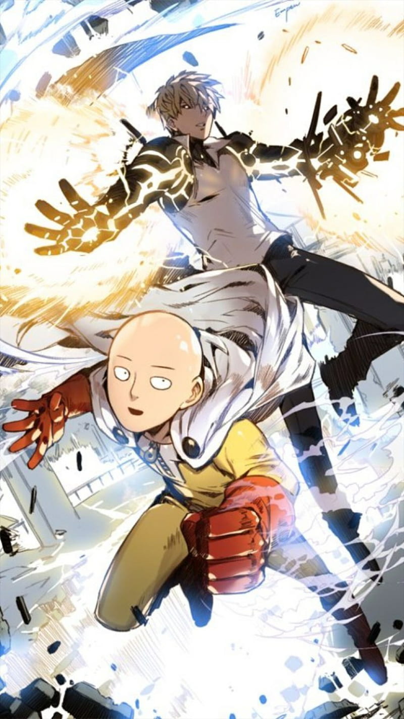 One Punch Man Wallpaper Genos Saitama by dommy