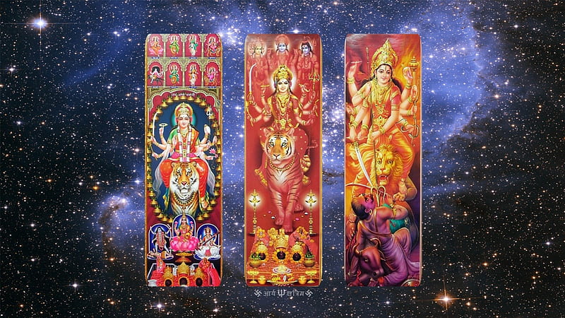 shakti , goddess, amba, ambe, chandi, shakti, durga, chamunda, jagadamba, devi, vaishno, HD wallpaper