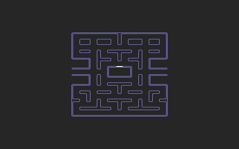 maze, labyrinth, minimal, gray background, HD wallpaper