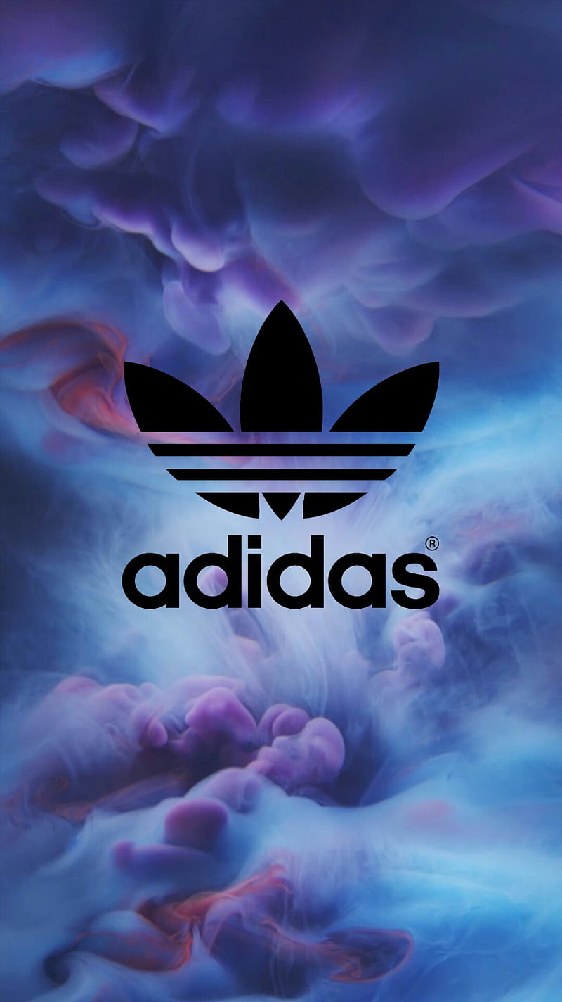 Adidas, adidas logo, adidas original, logo, smoke, iphone, HD phone wallpaper