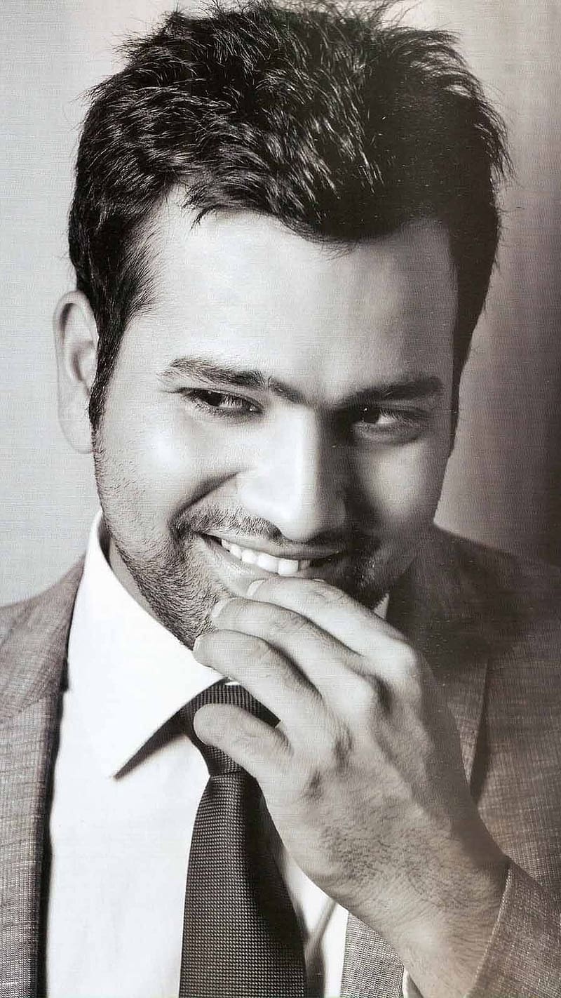 Rohit Sharma In Brown Effect, rohit sharma, brown, effect, smile, closeup, cricketer, HD phone wallpaper