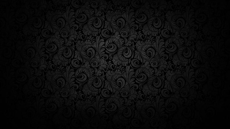 Black Abstract Flowers Art Black, HD wallpaper