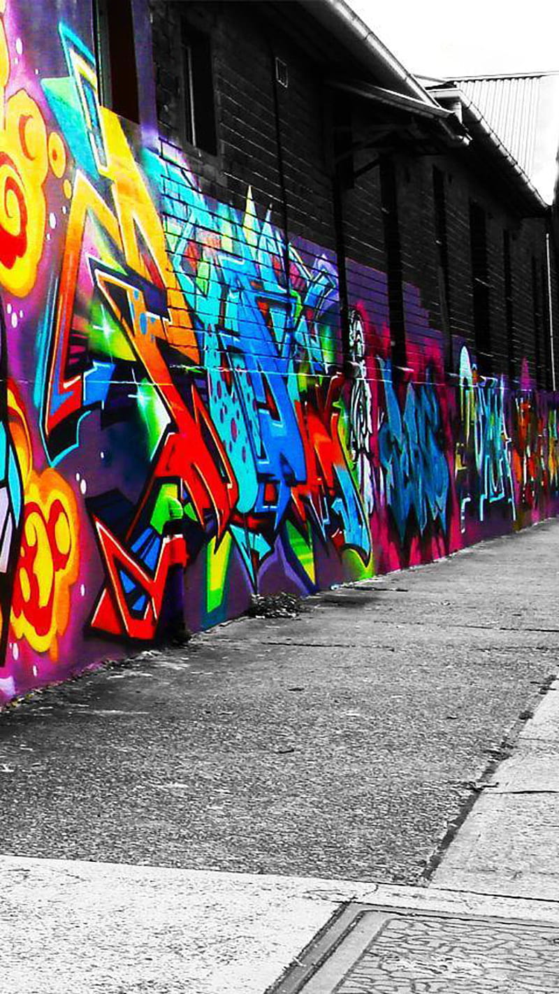 Graffiti Wall, art, attitude, awesome, color, desenho, paint, street, urban, world, HD phone wallpaper