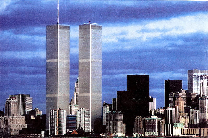 TWIN TOWERS BEFORE, conspiraty, monument, sky, usa, HD wallpaper