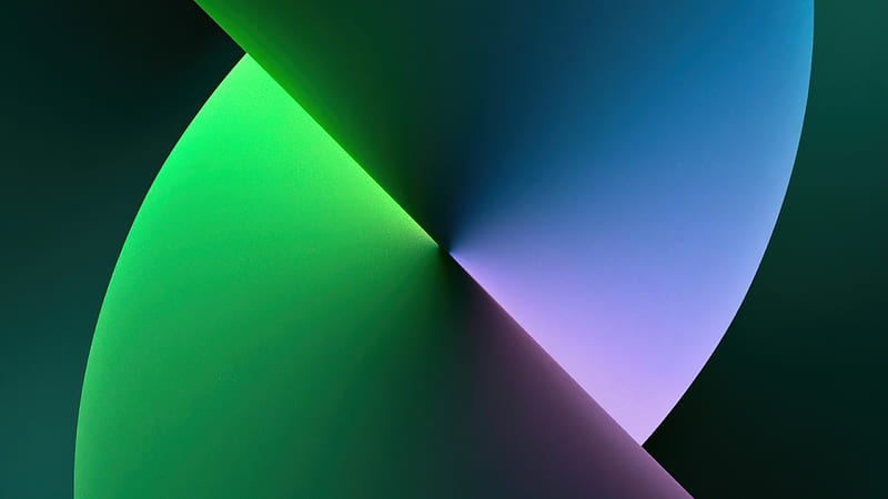 iPhone 13, Alpine Green, twist, abstract, iOS 16, HD wallpaper