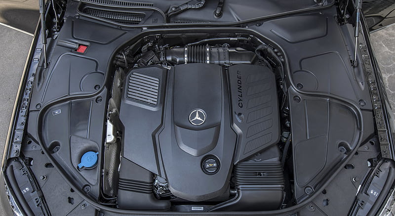 2018 Mercedes-Benz S-Class S 400 d 4MATIC (Color: designo Mocha Black Metallic) - Engine , car, HD wallpaper
