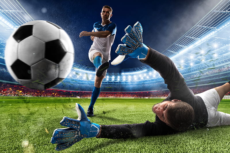 Soccer, ball, goal, shoot, sport, HD wallpaper