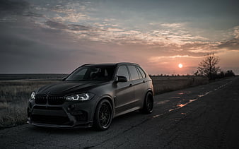 BMW X5M, Z Perfomance, 2018, tuning, gray matte X5, luxury SUV, BMW, HD wallpaper