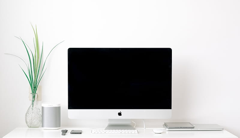 white iMac turned off, HD wallpaper