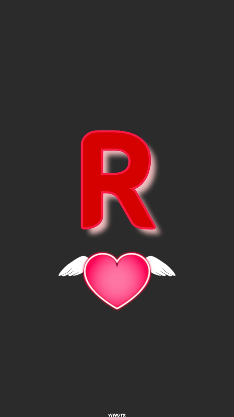R letter logo with heart icon, valentines day concept 5569602 Vector Art at  Vecteezy