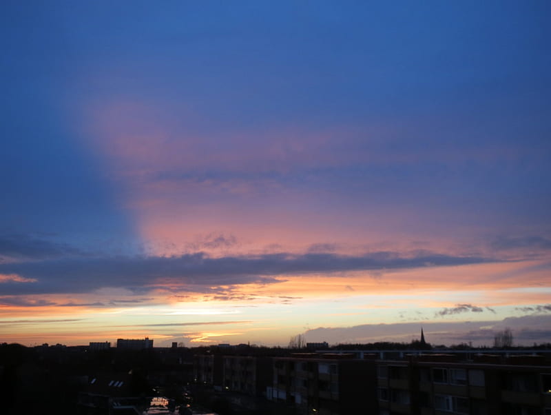 Beautiful evening sky, Sky, colours, bonito, evening, sunset, HD wallpaper