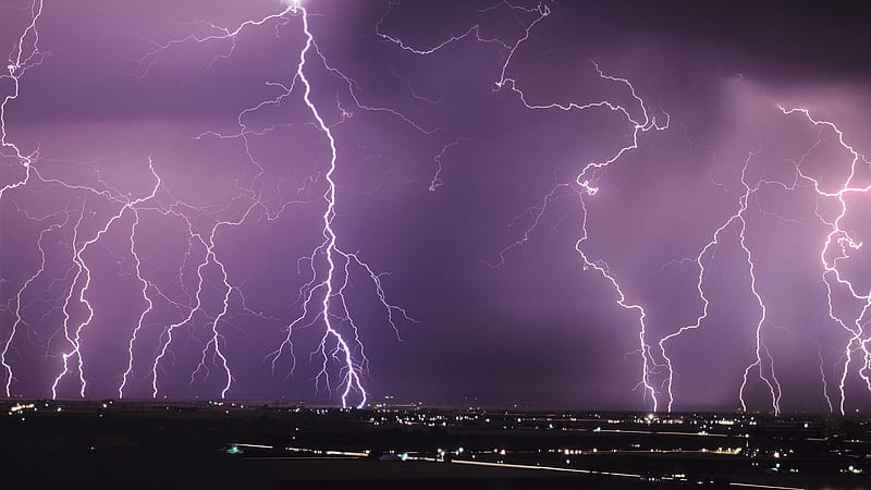 Lightning strikes during thunderstorm, Electrical storm, Flash, Strike, Thunder, Electrostatic discharge, Plasma, HD wallpaper