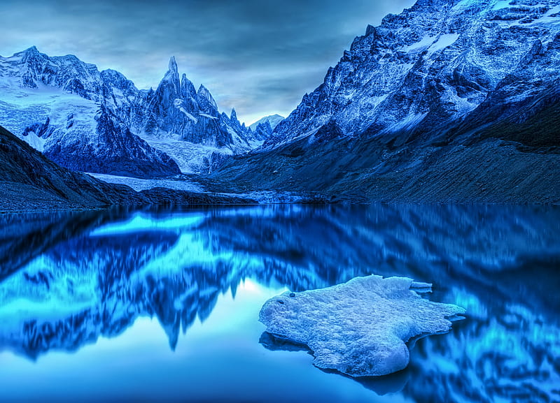 antarctica, lake, scenery, glacier, snow, mountains, hop, Landscape, HD wallpaper