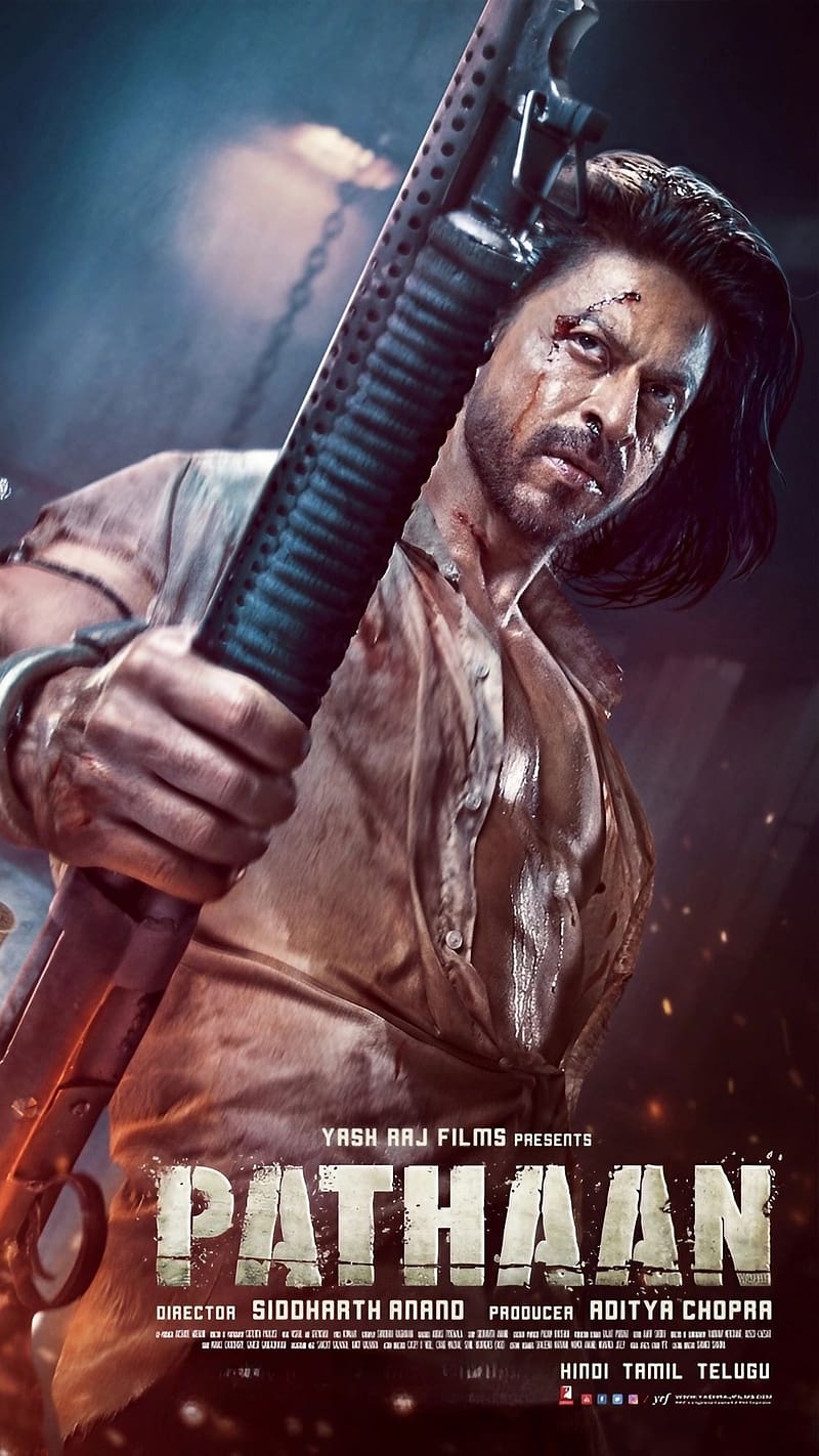 Pathan Movie, Angry Look, movie poster, actor, shahrukh khan, HD phone wallpaper