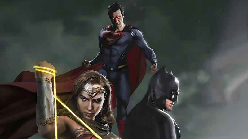 Dceu Trinity Concept Art, wonder-woman, batman, superman, superheroes, artist, artwork, digital-art, HD wallpaper