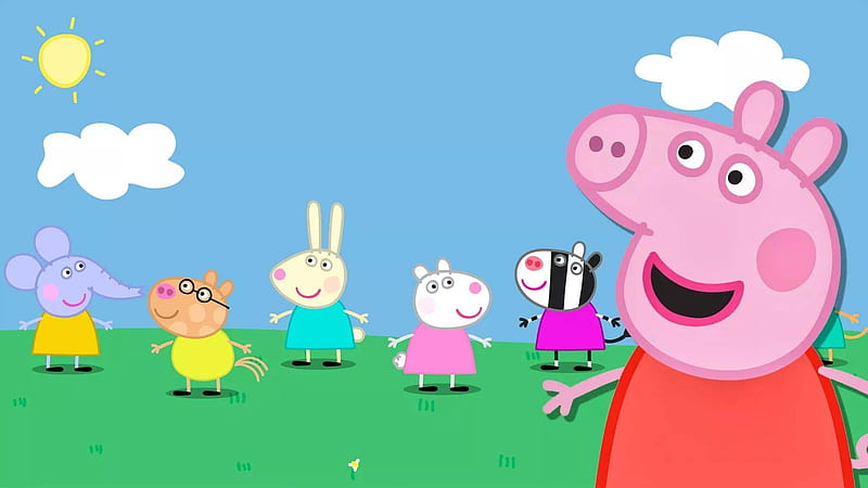 Peppa pig and george pig are playing with bubbles anime, HD wallpaper |  Peakpx