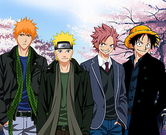 Ichigo Naruto Natsu Luffy Bleach Naruto Uzumaki Naruto Natsu Ichigo Hd Wallpaper Peakpx