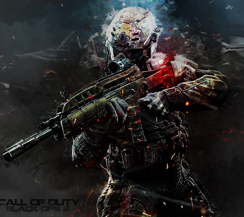 Black Ops 2, call of duty, carabine, game, soldier, guerra, HD wallpaper