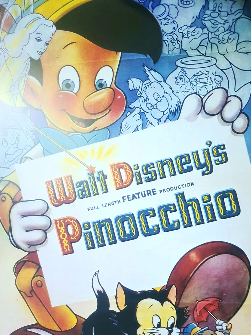 Pinocchio, boy, disney, toy, HD phone wallpaper