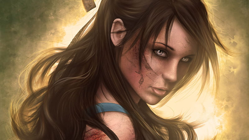 Tomb Raider Girl Brunette Hair Fantasy Artwork, tomb-raider, games, fantasy-girls, artist, artwork, digital-art, HD wallpaper