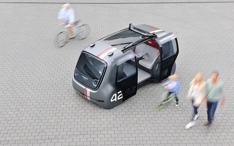 Volkswagen Sedric, 2018, Concept, minibus, cars of the future, electric car, Self Driving Car, Volkswagen, HD wallpaper