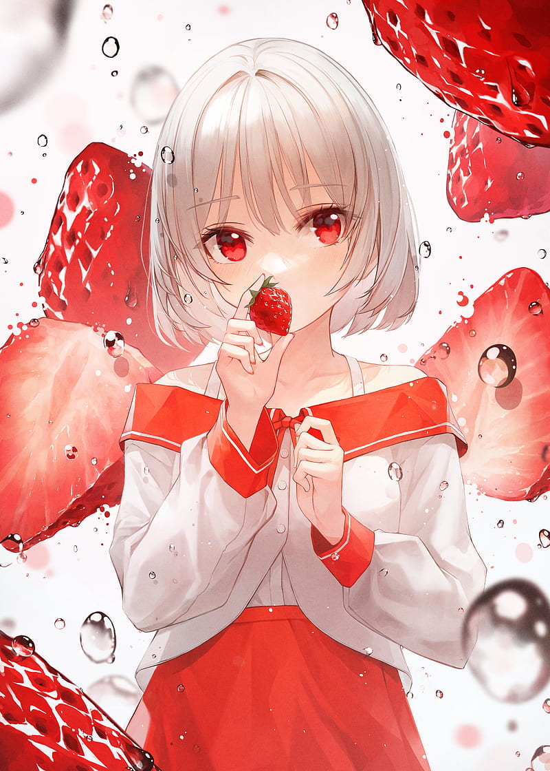 Wallpaper girl, glare, blood, ball, art, tape, Anime, bubble for mobile and  desktop, section прочее, resolution 2000x1716 - download