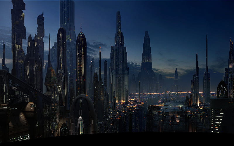 Night, Star Wars, City, Skyscraper, Building, Movie, HD wallpaper