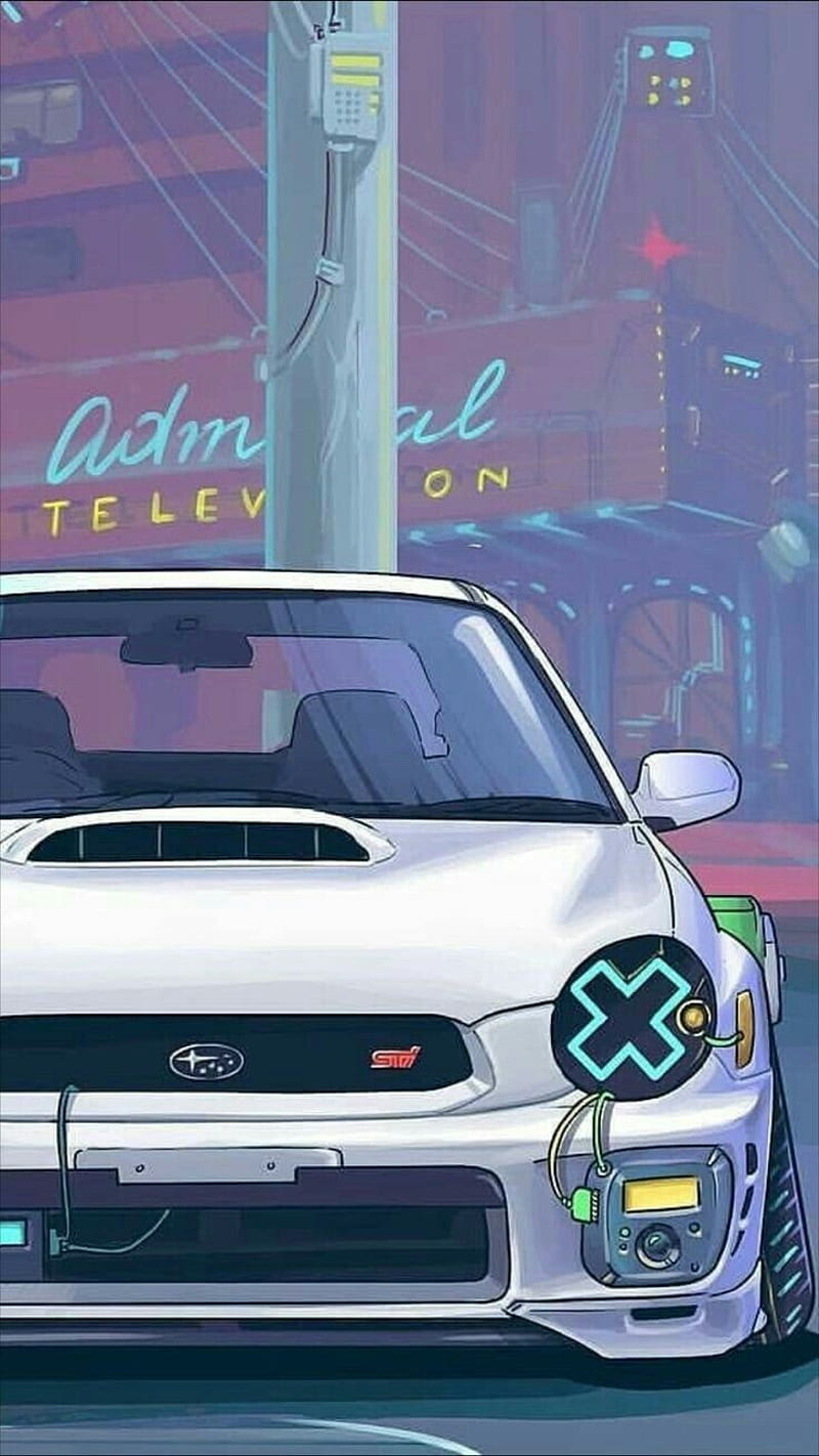 Subaru , carros, car, subaru, art, fast, drifft, 2019, HD phone wallpaper
