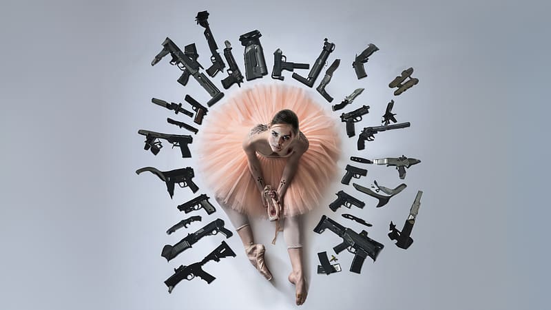 Ballerina, 2024 movie, gun and dance, HD wallpaper