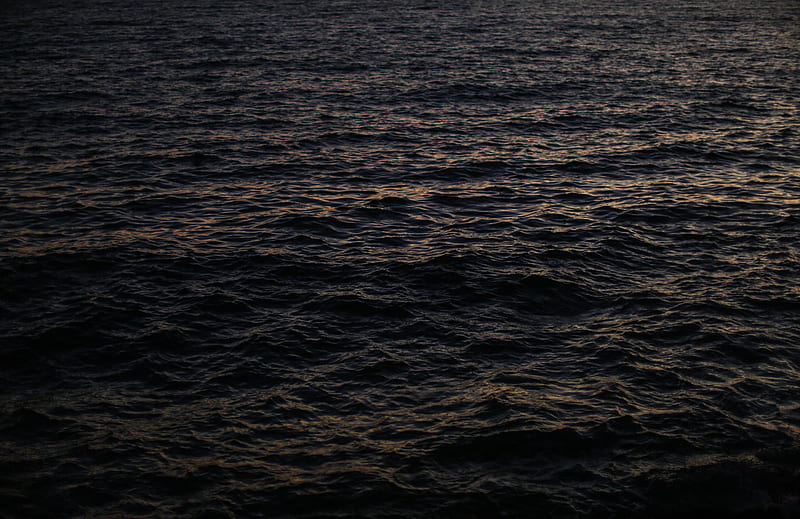 water, waves, ripples, wavy, dark, HD wallpaper
