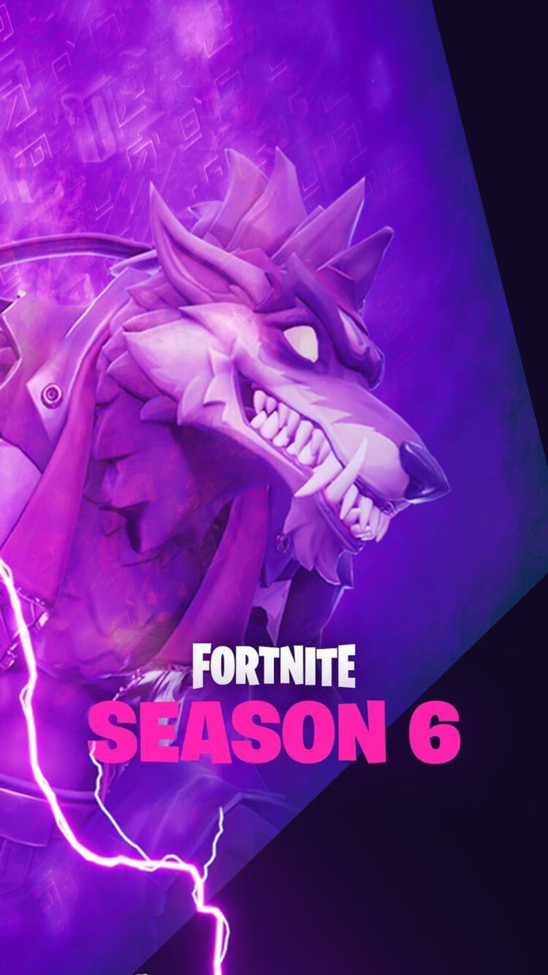Fortnite season 6, fox, season 6, cool, purple, cube, HD phone wallpaper