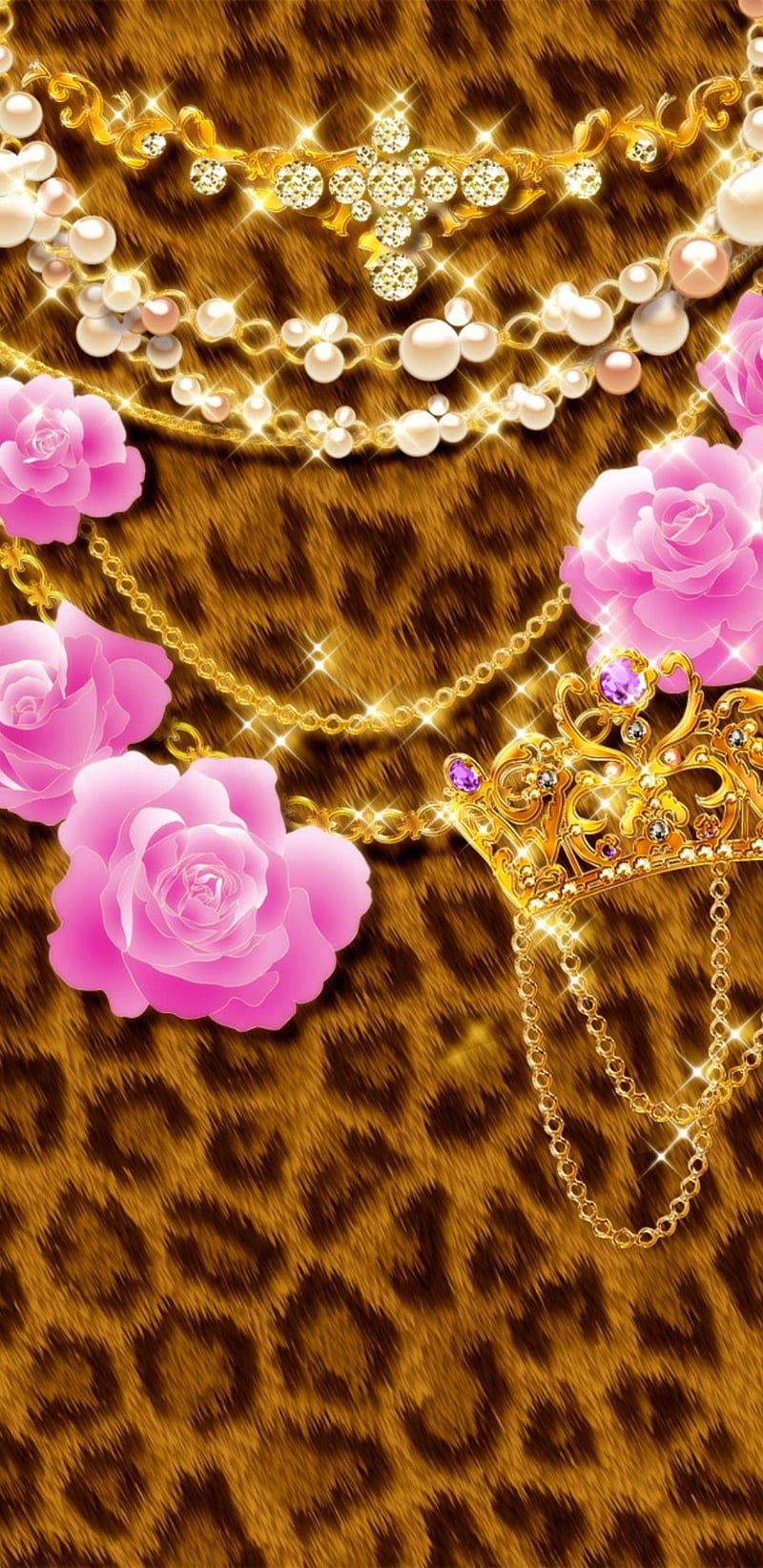 Leopard Heart, glitter, love, pink, HD phone wallpaper | Peakpx