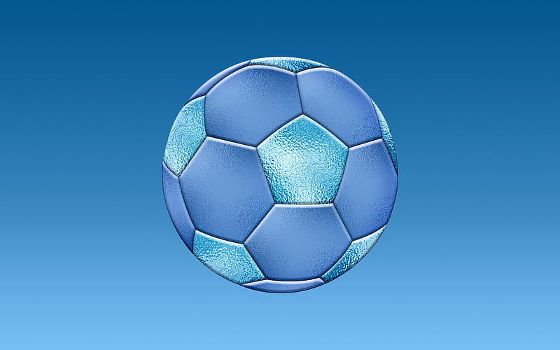 Blue soccer ball, football background, ball on blue background, football,  HD wallpaper | Peakpx