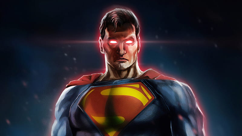 Artwork Superman Red Eye, superman, superheroes, artwork, digital-art, behance, HD wallpaper