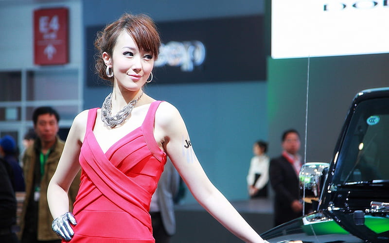 2012 Beijing International Auto Show beautiful models 06, HD wallpaper