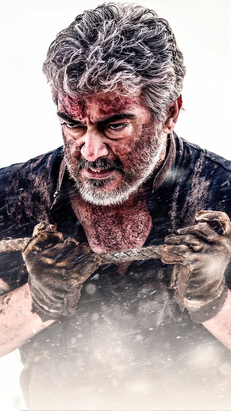 Thala Ajith, Smoky Effect, actor, south indian, fighting scene, HD phone wallpaper