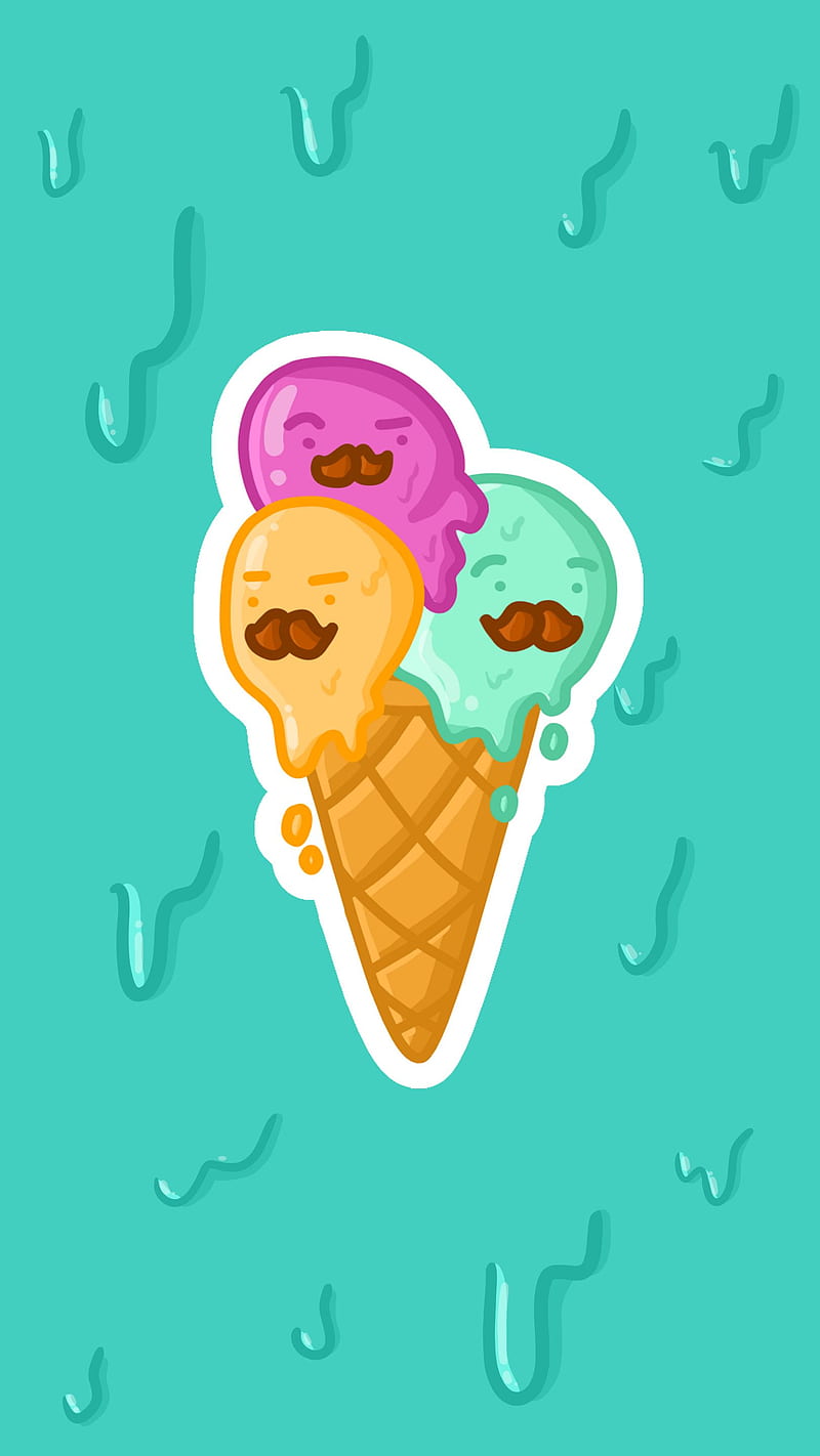 ice-cream, #ice #cream #summer #food #sweet #dessert #moustache #drop #icicle, zio-rapa, HD phone wallpaper