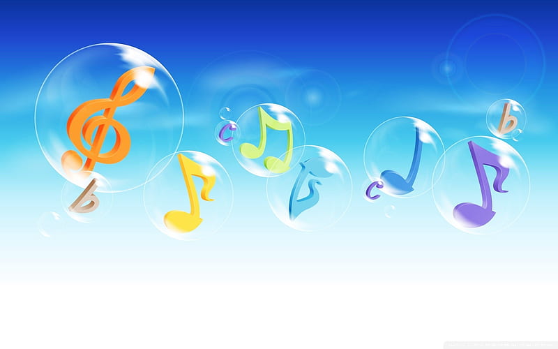 Musical Bubbles-3D Creative Design, HD wallpaper