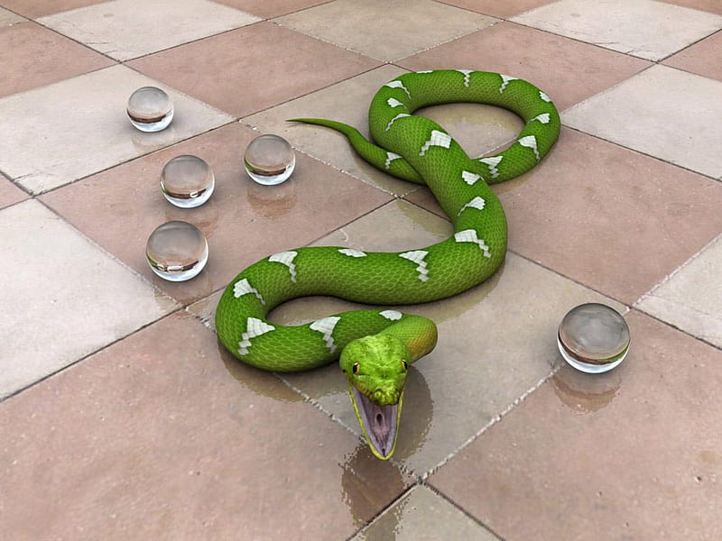 desenho de uma cobra em 3d (drawing of a snake in 3d) 