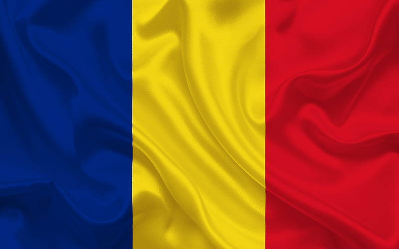 Flag of Romania, Romanian flag, Europe, silk, Romania, HD wallpaper