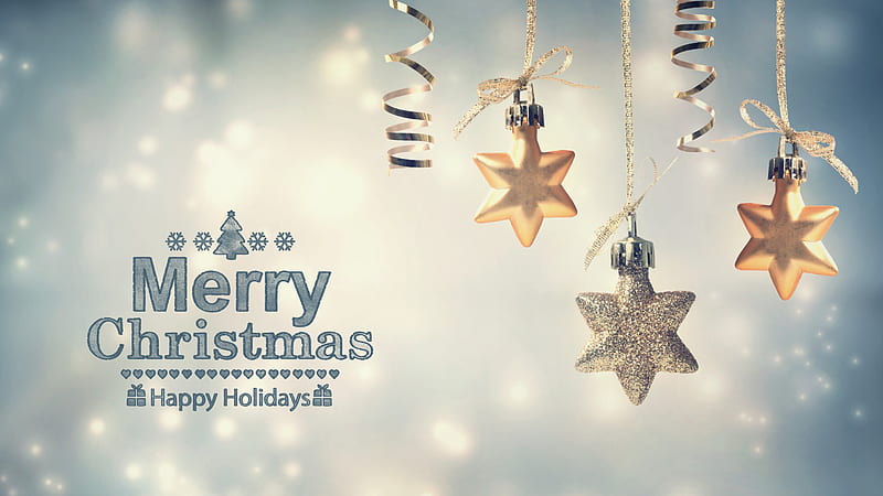 merry christmas, New Year holidays, Christmas decorations, stars, Christmas, HD wallpaper