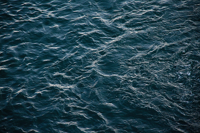 sea, waves, ripples, surface, water, HD wallpaper