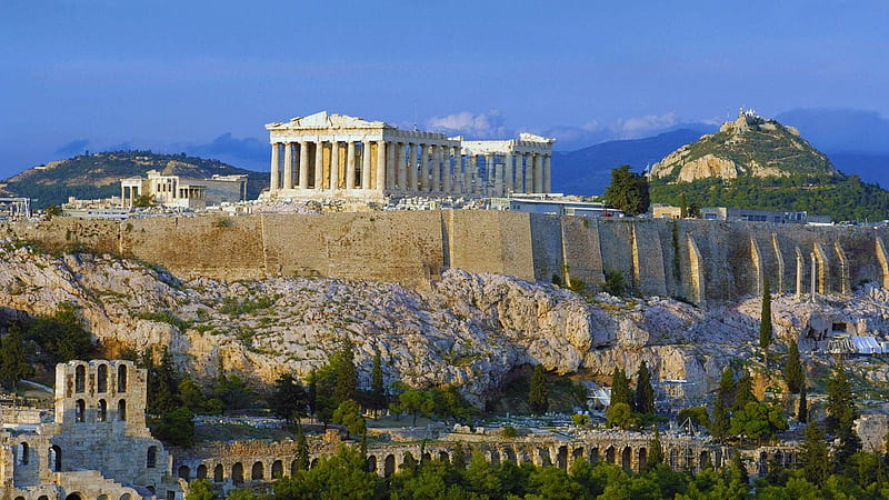 Acropolis of Athens, Athens, Greece, Buildings, Ancient, Acropolis, HD wallpaper