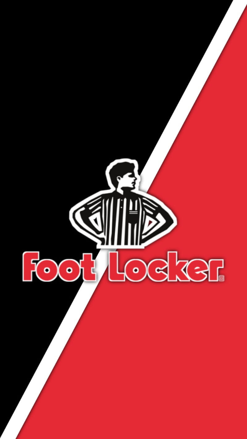 Foot Locker, black, logo, red, red black, HD phone wallpaper