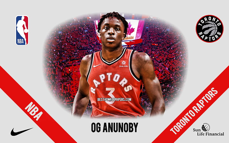 OG Anunoby, Toronto Raptors, American Basketball Player, NBA, portrait, USA, basketball, Scotiabank Arena, Toronto Raptors logo, Ogugua Anunoby Jr, HD wallpaper